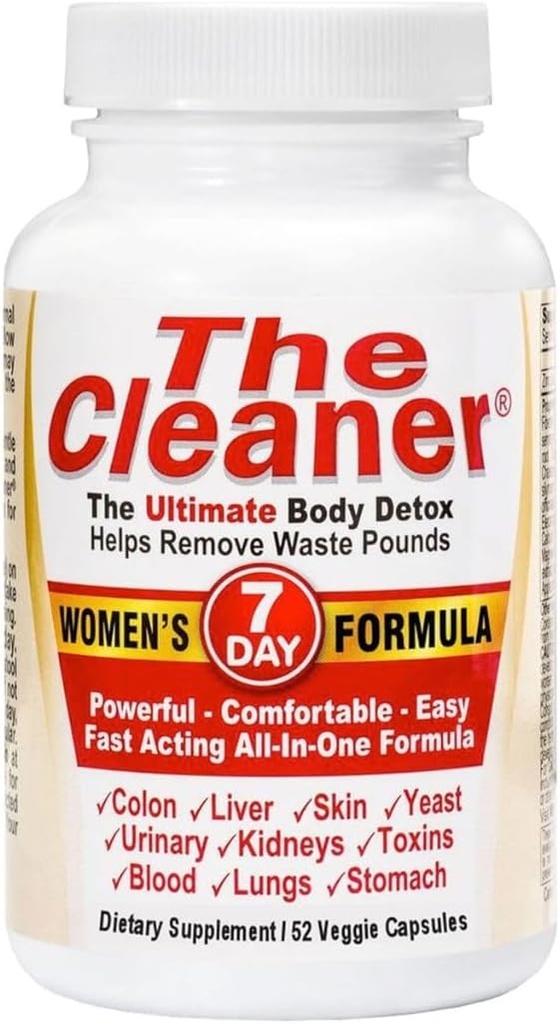 CenturySystemsBrand The Cleaner Detox, 52 Kapseln, Leistungsstarke 7-tägige Frauen-Formel, Komplette interne Reinigungsformel für Frauen, Unterstützung Verdauungsgesundheit