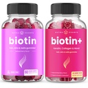 NutraChamps Complete Biotin Bundle for Hair, Skin & Nails. Biotin und Biotin+