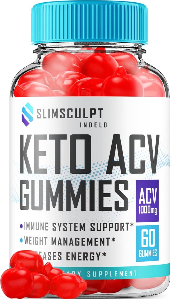 Slimsculpt Keto ACV Gummies - Formule avancée Slim Sculpt Keto Plus ACV Gummies vinaigre de cidre de pomme Keto Slimsculpt ACV Gummies Dietary Supplément Avis Hommes Femmes (60 Gummies)