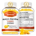 2 Confezione Acetil L-Carnitina Gummies, L-Carnitina Supplemento per le donne e gli uomini, Nutrizione Supplemento per Boost Energy, Immunity & Brain Health, Vegan, Non-GMO, Mango Flavor, 120 Conte