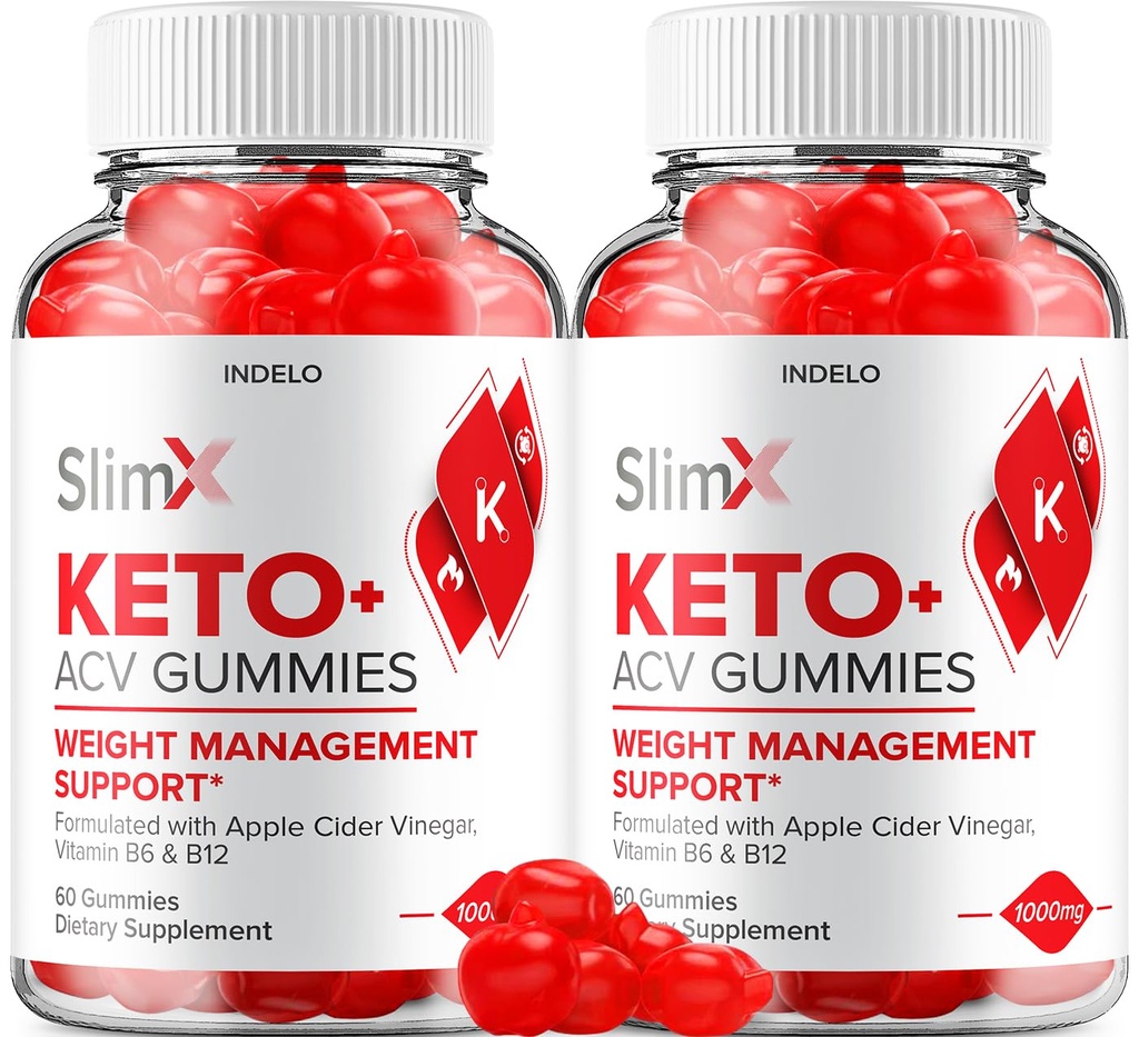 (2 Pack) SlimX Keto ACV Gummies - Fortgeschrittene Formel Slim X Keto Plus ACV Gummis Apple Cider Essig SlimX ACV Gummies Nahrungsergänzungsmittel Bewertungen Männer Frauen (120 Gummi)