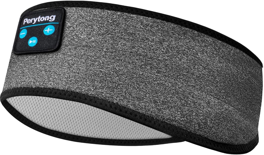 Perytong Bluetooth Cuffie a pelo Fascia - Soft Comoda fascia elastica, Regali per uomini, donne, adolescenti