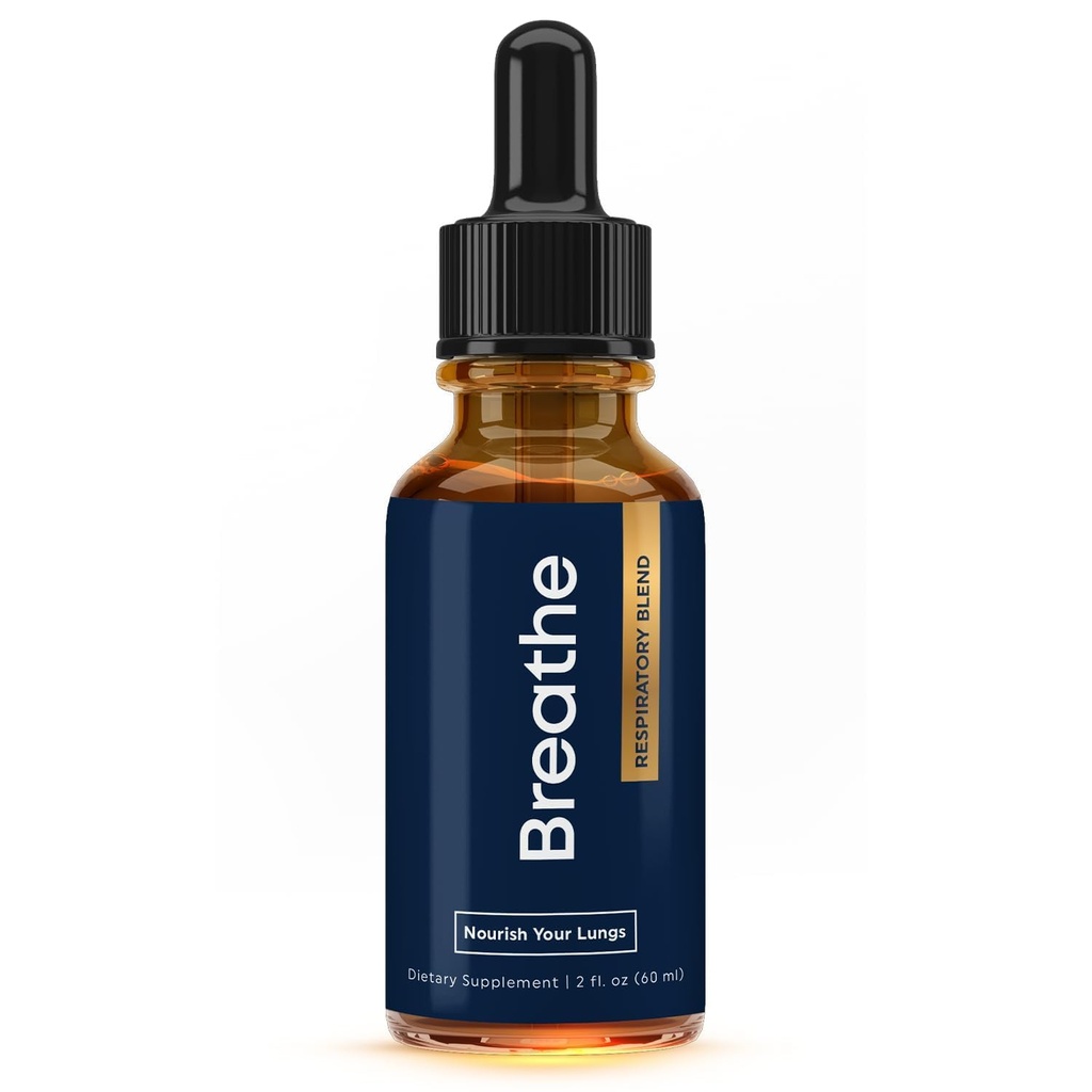 BREATHE 8-IN-1 Mullein Tropfen für Lungs & Airways 2 fl.oz. - Peppermint, Thyme, & Mullein Leaf Extract - Lung Detox für Raucher - Break up Mucus & Breathe Clear- GMO-Free & Made in USA- 2 Monate Lieferung