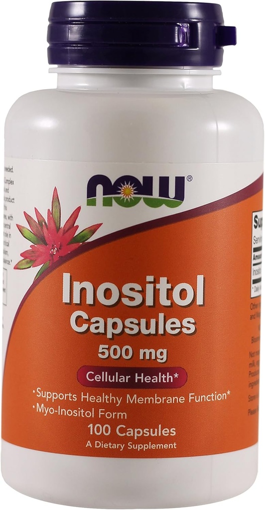 Now Foods Inositol 500 Milligrams 100 Capsules (2 Pack)