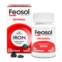 Comprimés de supplément de fer de Feosol, non hémorragiques, 325mg Sulfate de fer (65mg Fer élémentaire) par pilule de fer, 1 par jour, 120ct, 4 mois d'approvisionnement, pour l'énergie et le système immunitaire, Fabriqué aux États-Unis