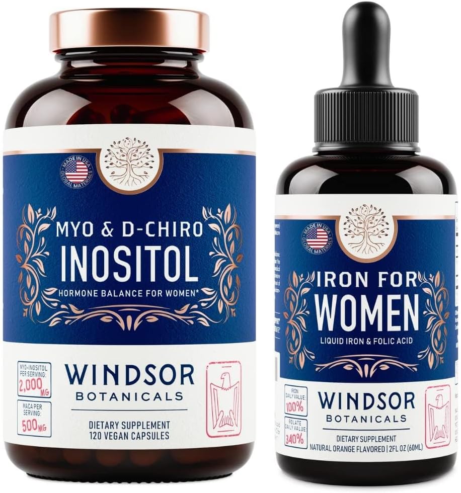WINDSOR BOTANICALs Inositol e Fertilità del ferro delle donne e sostegno della gravidanza