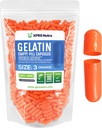 XPRS Nutra Size 3 Capsule Vuoti - 1000 Conta Capsule Gelatina Vuote - Pillole Riempimento Capsule fai da te - Pure Bovine Pill Gel Caps Fillable for Do-It-Yourself Vitamins and Supplements (Orange)