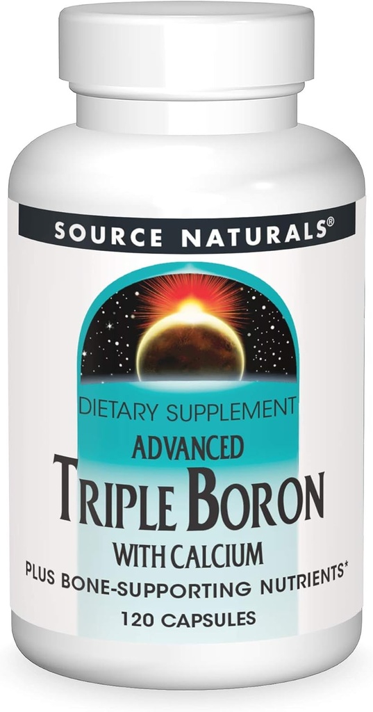 SOURCE NATURALS Advanced Triple Boron con capsula di calcio, 120 conte
