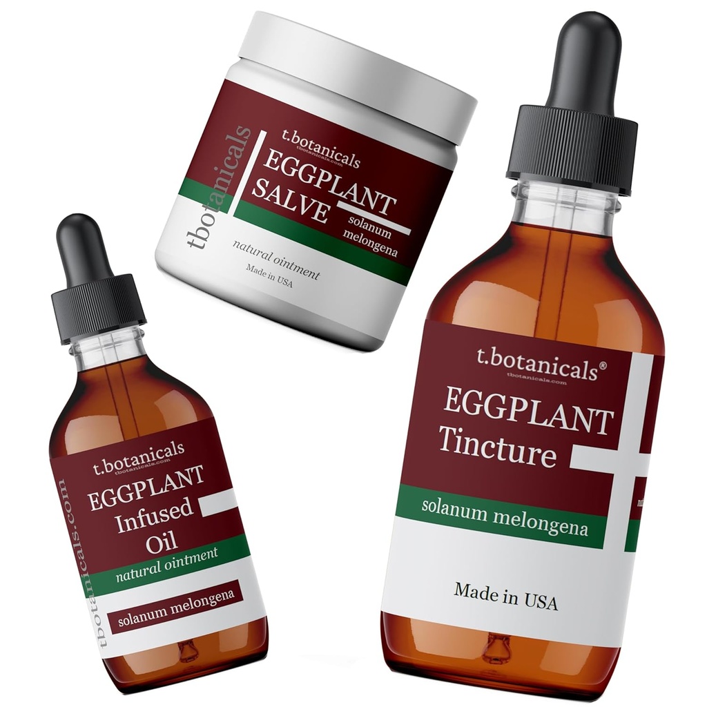 3-teilige Aubergine Haut Conditioning Set Aubergine Salz Tincture Öl Haut Cell Health Support Relief Regenerate verfärbte verdickte Scaly Haut Störungen