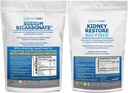 Organic Sodium Bicarbonate Alkaline Supplement 2LB & Bio Fiber Kidney Cleanse Detox 2.5 LBS Bundle – Supports Kidney Health, Stomach Acid Neutralizer, Alkaline Superfoods, Immune Support Detox & Waste