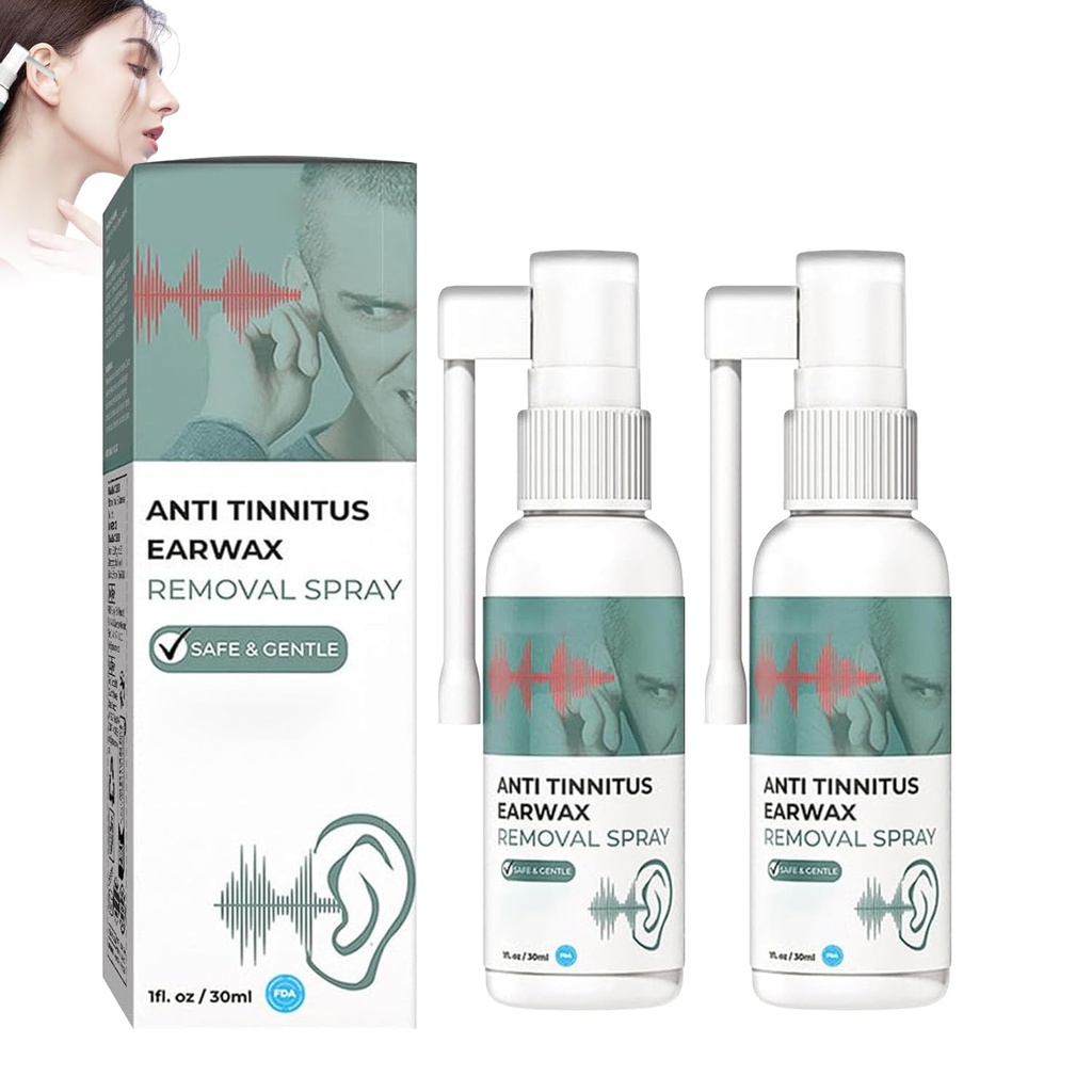 Hearwax-Regenerationsspray, Anti Tinnitus Earwax-Entfernungsspray, Earwax-Reinigungsspray, Tinnitus-Spray für Ohr (2PCS)