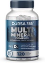 Multimineral Supplement Magnesium Complex mit Trace Minerals für Immununterstützung - Kalium Magnesium Supplement Calcium Vitamin D Zink Cooper Boron Supplement für Herren Frauen - 120 Kapseln