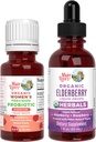 MaryRuth Organics Precision Probiotics for Women (Raspberry) & Elderberry Drops (Blueberry) | USDA Organic | Vitamine per Gut Health, Immunity, &amp; Total Wellness | Vegan, Non-OGM, Gluten Free