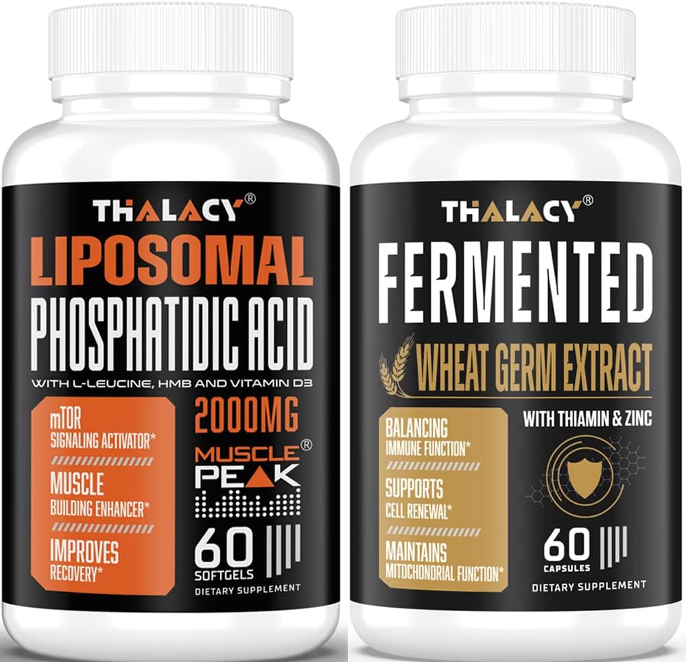 2000mg Acido fosfatidico con 13 mg di Spermidina Integratori per la massa corporea magra,Energia e invecchiamento sano, Rinnovo cellulare