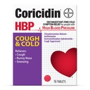 Coricidin HBP Médecine de la toux et du froid sans décantation - Soulagement spécialement conçu pour la haute pression artérielle, la toux, le nez runny, les éternuements et les symptômes du froid (16 comte)