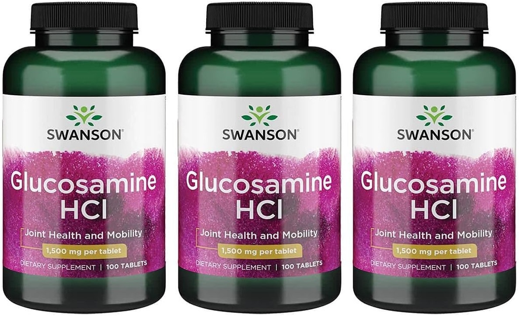 Swanson Glucosamine Hcl 1500 Milligrammi 100 Tab (3 Confezione)