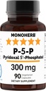 MONOHERB Pyridoxal 5-Phosphat 300 mg - 90 Vegetarische Kapseln - P5P Aktiviertes Vitamin B6 - Hochverfügbar