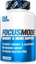 Evlution Mental Energy and Focus Supplément pour adultes - Nootropics Cerveau Support Supplément avec caféine L Theanine Alpha GPC et Huperzine A Nutrition Focus Pills for Sustained Peak Performance
