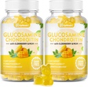 Sugar Free Glucosamine Chondroitin Gummis, extra Stärke 1500mg Glucosamin mit Chondroitin MSM & Elderberry & Turmeric, Joint Support Supplement für Männer & Frauen Bewegung Freie gemeinsame Gesundheit