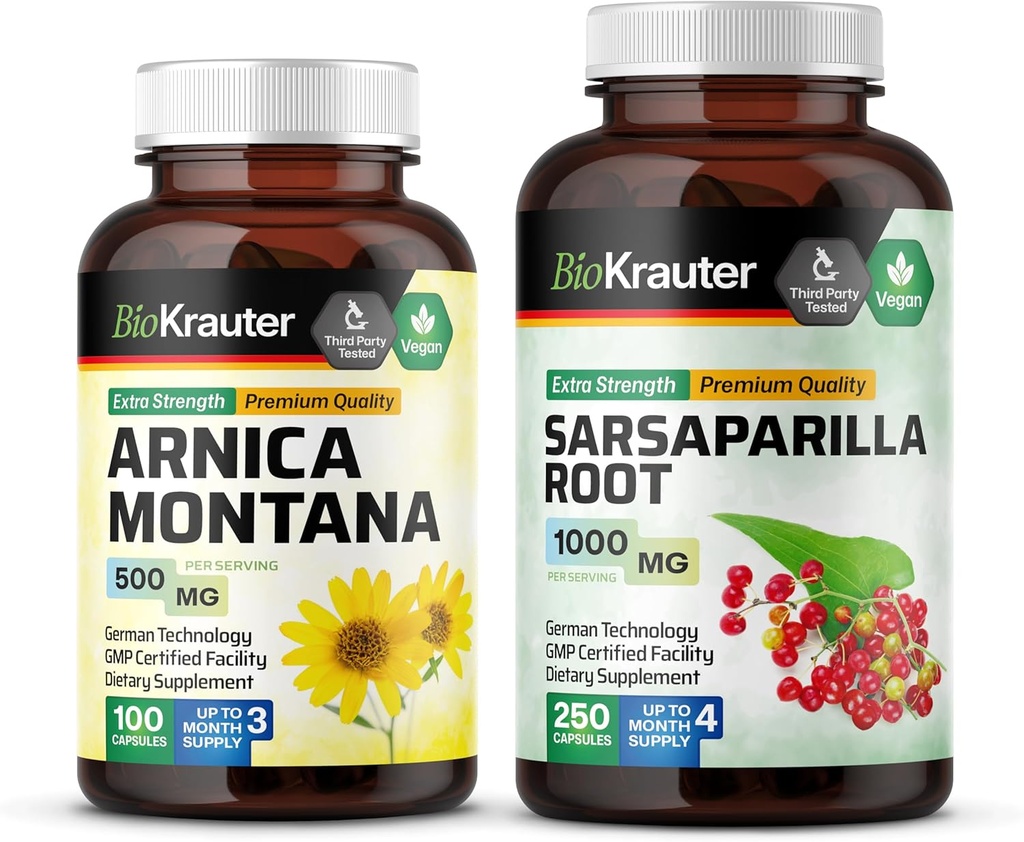 BIO KRAUTER Arnica Montana 100 capsule & Sarsaparilla Root 250 capsule