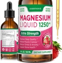 Magnesium Glycinat und Citrate Flüssigkeit für Frauen: 1250mg Magnesium, Vitamin B6, D3, K2, & L-Theanin für Muskelentspannung, Schlafunterstützung & Gesamt Wellness von Frauen und Männern (2 Fl Oz (Pack von 1))