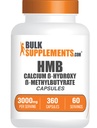 BulkSupplements.com Capsules HMB - comme supplément de calcium HMB, bêta-hydroxy bêta-méthylbutyrate - sans gluten, 6 capsules par portion (3000mg), 360 Nombre (paquet de 1)