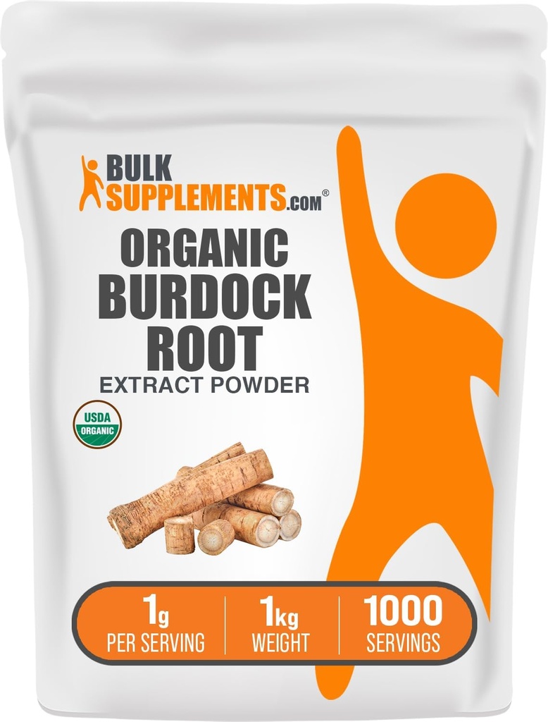 BulkSupplements.com Poudre d'extrait de racine de dard biologique - Poudre de racine de dard, supplément à base de plantes - Vegan & Gluten Free, 1g par portion, 1kg (2,2 lb) (paquet de 1)