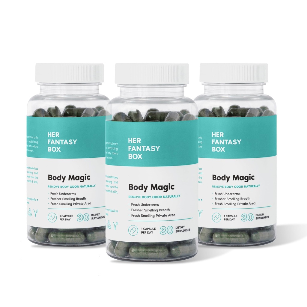 Suo Fantasy Box | Body Magic | Pillola clorofilla per l'odore femminino - 3 Confezione