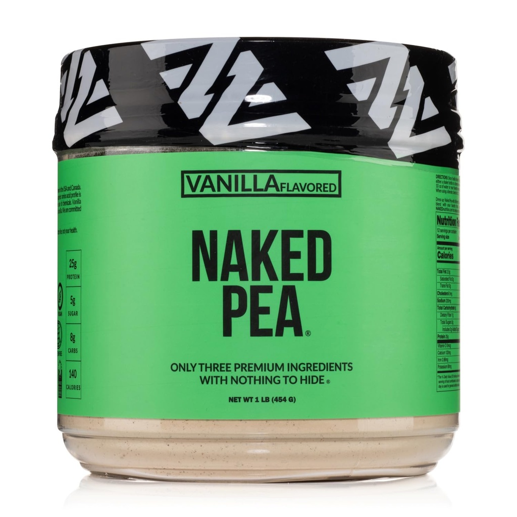 Isolation de protéines de pois de vanille provenant des fermes nord-américaines, seulement 3 ingrédients, protéine végane de vanille, sans gluten, sans soja, sans OGM - 1LB