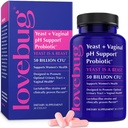 LOVEBUG Probiotici per le donne con Pancran® – Multi-Strain Probiotico Supporto UTI, BV, Odor & PH Balance - Probiotici vaginali per la salute della flora e della digestione intima delle donne - 30 capsule