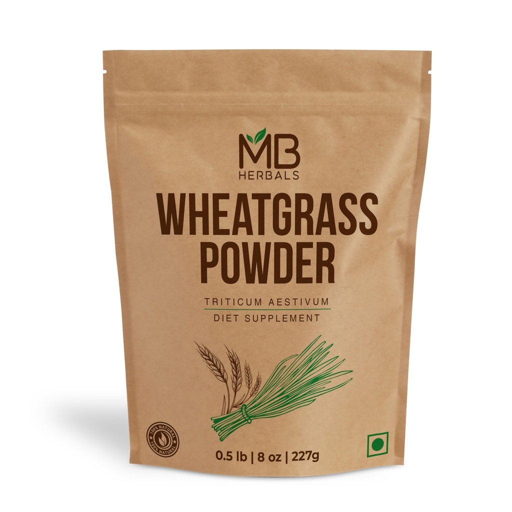 Polvere di erba di erbe di MB 8 oz (1/2 lb) | 100% puro, non OGM, laboratorio testato, senza glutine | polvere verde fine per succhi, smooti e verdi giornalieri | Vegan-Friendly