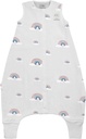 Woolino 4 Saison Baby Schlafsack mit Füßen, Merino Wool und Organic Cotton Walker Schlafsack, Kleinkind Schlafsack, 18-36m, Regenbogen