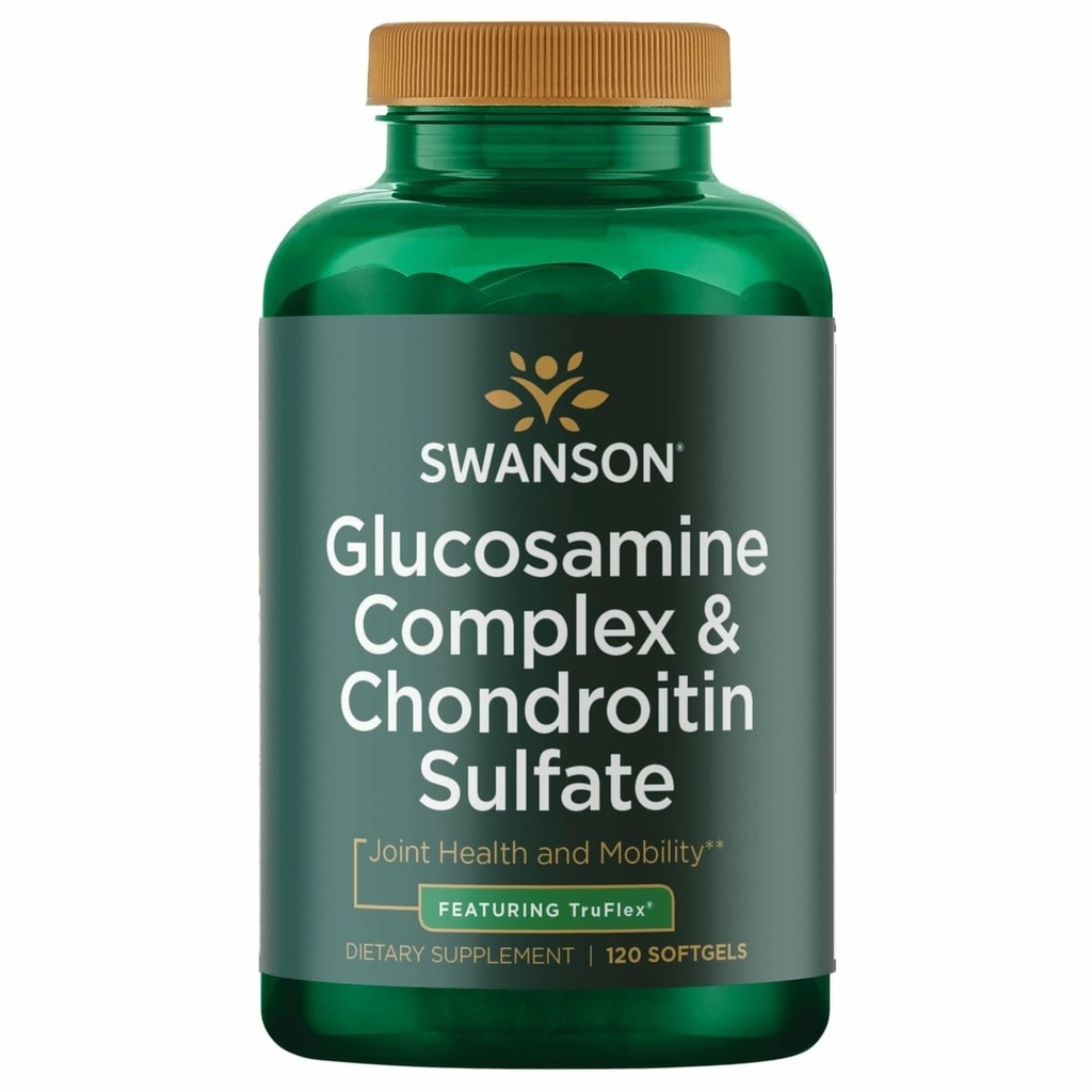 Swanson Glucosamine Complex & Chondroitin Sulfat 500/400 Milligramme 120 Sgels