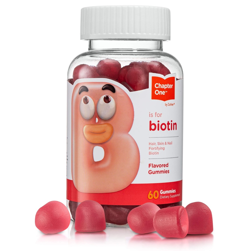 Zahler Chapter One Biotin Gummies, Haar Haut und Nägel Fortifying Biotin, Certified Kosher, 60 Flavored Gummies