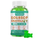 Soursop Graviola Gummies | 2000mg Soursop lascia estratto per digestivo, supporto cellulare, supporto immunitario e antiossidante | Alto assorbimento | Non-GMO, Vegan, 60 Gummies