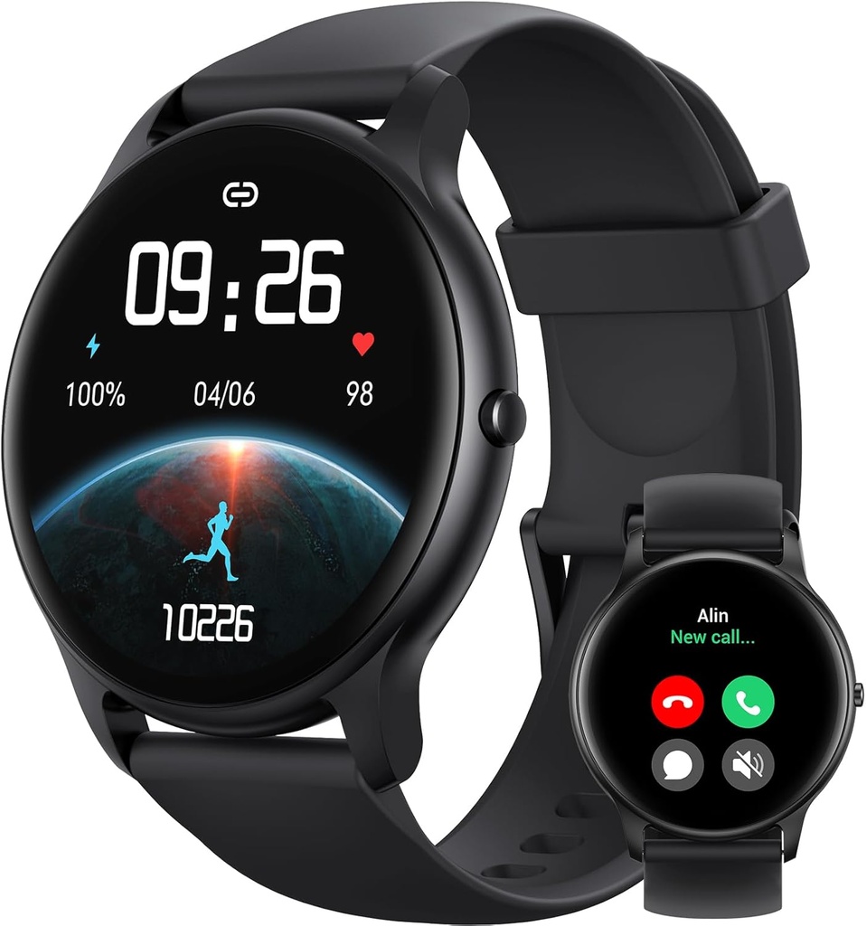 Parsonver Smart Watch for Men Women(Answer/Make Calls), HD Screen Fitness Tracker IP68 Impermeabile 100+ Modalità Sportive, Heart Rate Sleep Monitor, Pedometer, Smartwatch per Android Phones/iPhone Compatibile