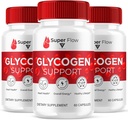 (3 Pack) Super Flow SuperFlow Glycogen Support Kapseln, Super Flow Advanced Glycogen Health and Blood Wellness Support Supplement, SuperFlow Maximum Strength Glyco Formel Supplement (180 Kapseln)