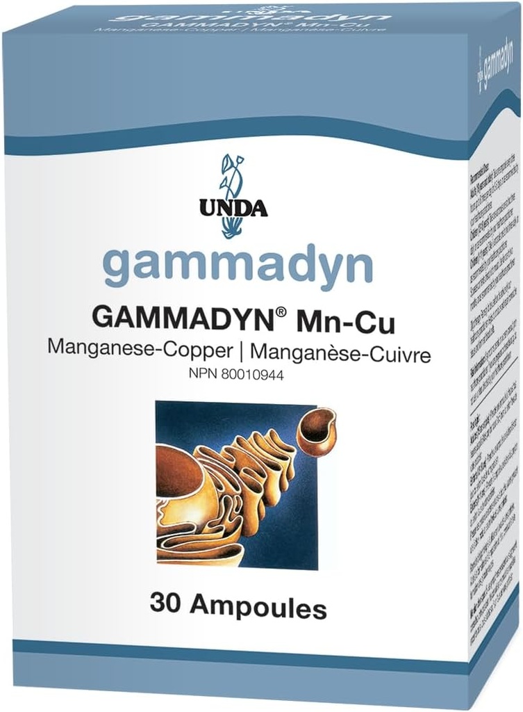 UNDA GAMMADYN Mn-Cu | Mangan-Copper Oligo-Element Supplement | 30 Ampullen