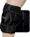 RETIX Enveloppe de glace pour le désagrément du genou, enveloppe réutilisable avec compresse froide pour le muscle Ache, favorise la récupération après l'entraînement, doublure en peluche douce, noir