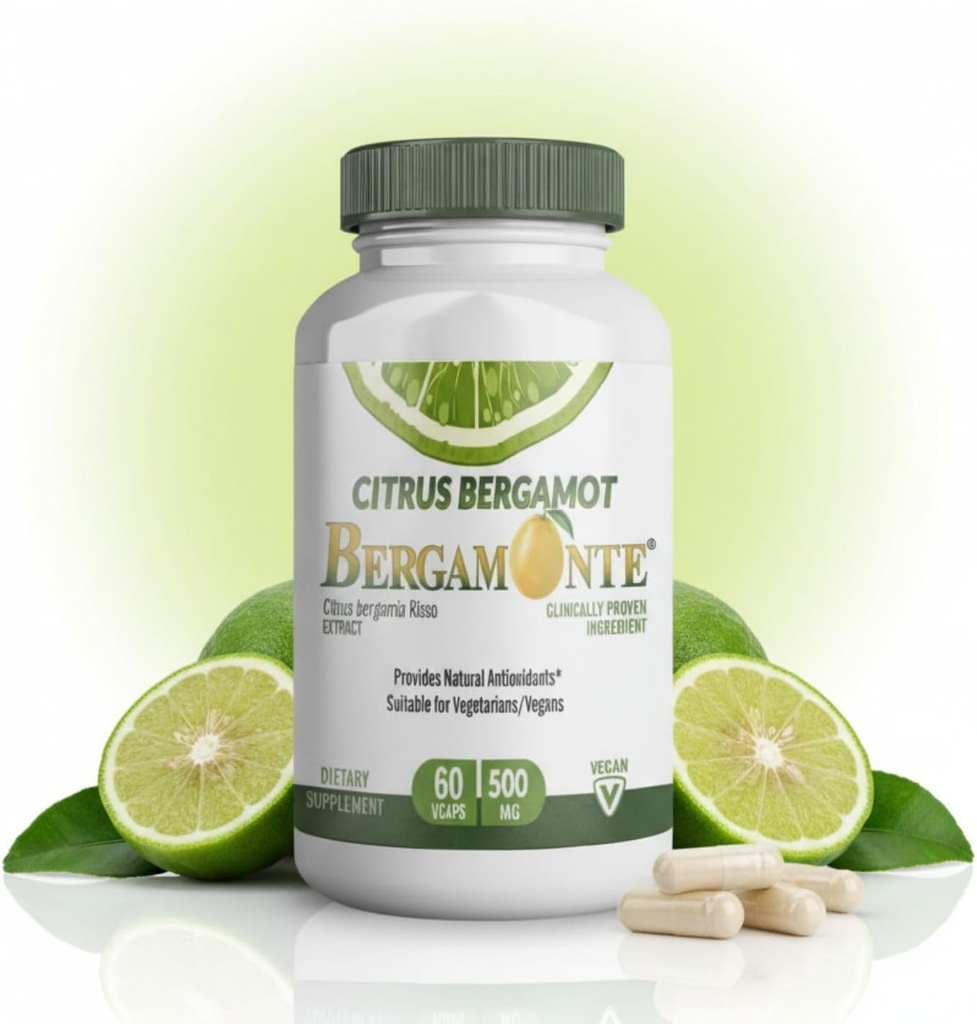 Citrus Bergamotte Ergänzung (Citrus Bergamia) 1000 mg pro Servierung (2) 60 Vegan Kapseln - Patentierte Bergamonte
