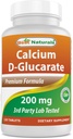 Migliori naturali calcio D-Glucarate 200 mg 120 compresse