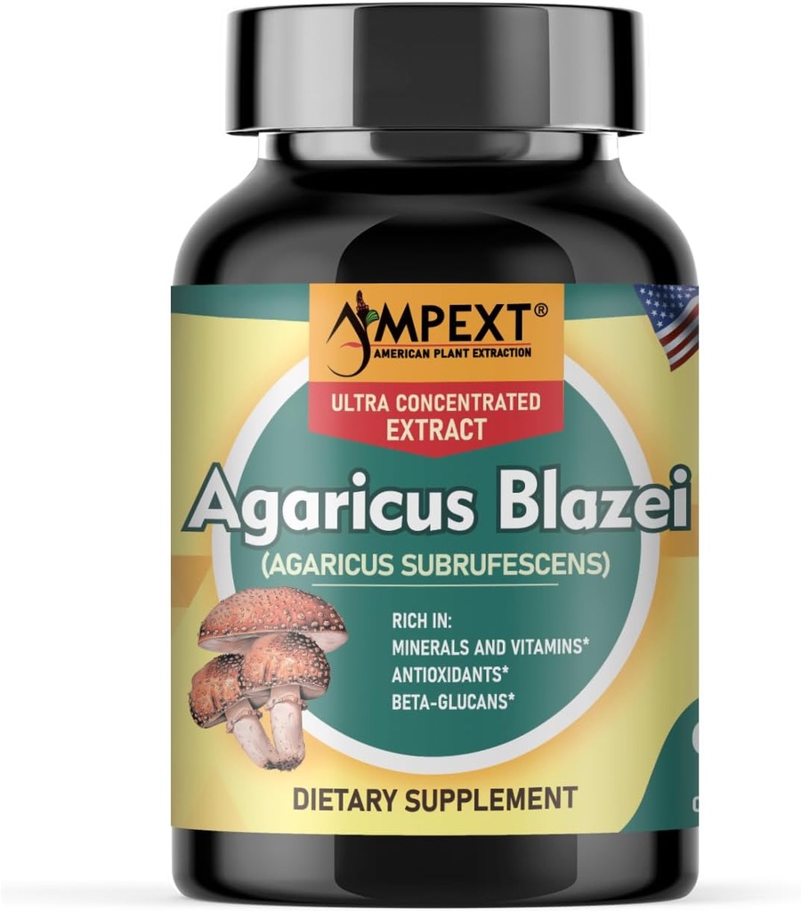Agaricus Blazei Pilzextrakt - Immune Boost, Balanced Levels, Adaptogenic Properties – 90 Kapseln