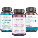 Dr. Brighten PCOS Kit de base - Équilibre hormonal des femmes, support adrénal, et Saw Palmetto Plus