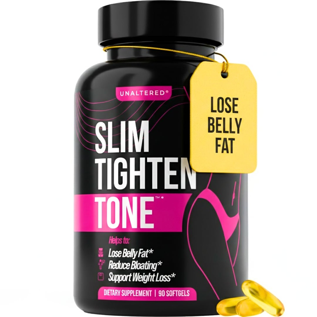 UNALTERED Bauchfettbrenner für Frauen - schlanke Taille, Magenfett verlieren, Blähungen reduzieren - natürliche Gewichtsverlust Pillen, Appetitsuppressivum und Metabolismus-Booster - 90 Kapseln