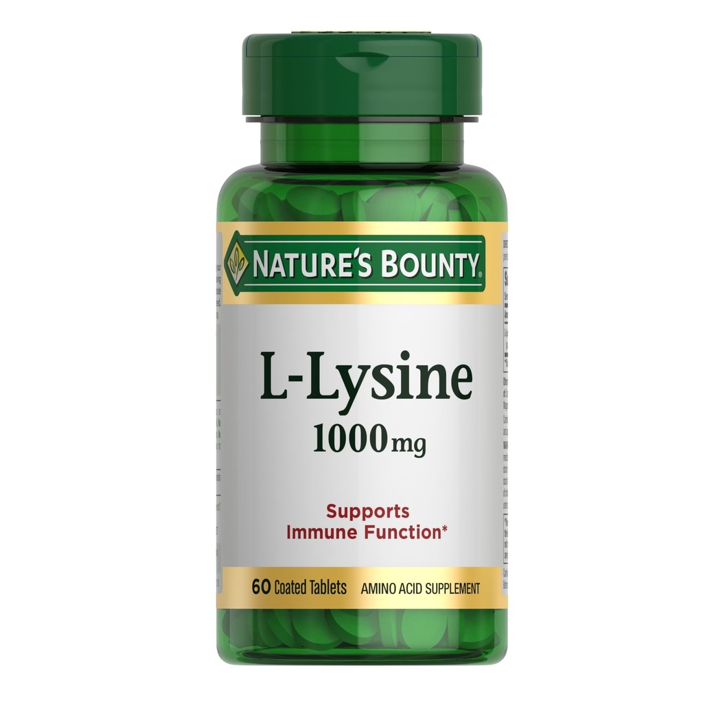 Nature's Bounty L-Lysine 1000 mg, 60 Tabletten (Pack von 3)