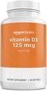 Basics - Vitamina D3, 125 mcg, 60 Softgels (1 per porzione), Gluten Free