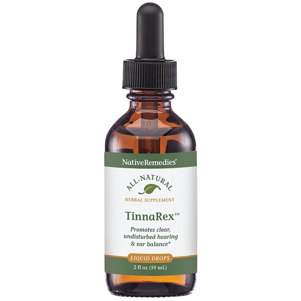 Native Heilmittel TinnaRex - Alle natürlichen Kräuterergänzung fördert klares und ungestörtes Hören - Unterstützt Ohrstrukturen, Sound Conduction und Conveyance - 59 mL