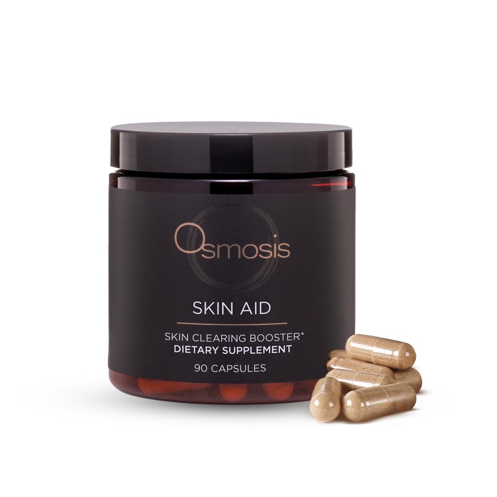 OSMOSIS Skin Aid Tägliche Ergänzung, Mikrobiom und Immunität Unterstützung, Vitamin A, für Akne und Blemish Prone Skin, 90 Count