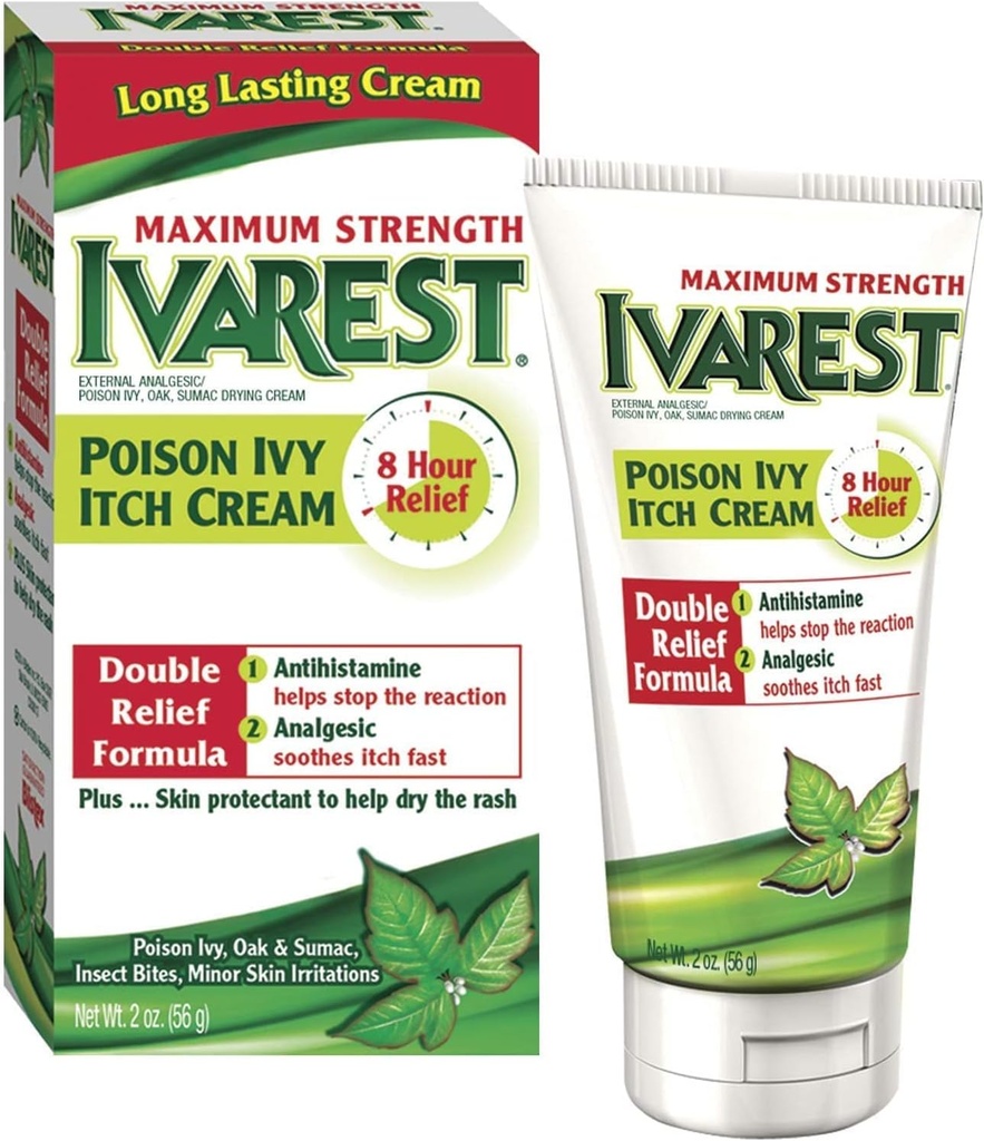 Ivarest 8 ore Massima resistenza Anti - Crema Itch - 2 Oz/Pack, 2 Pack