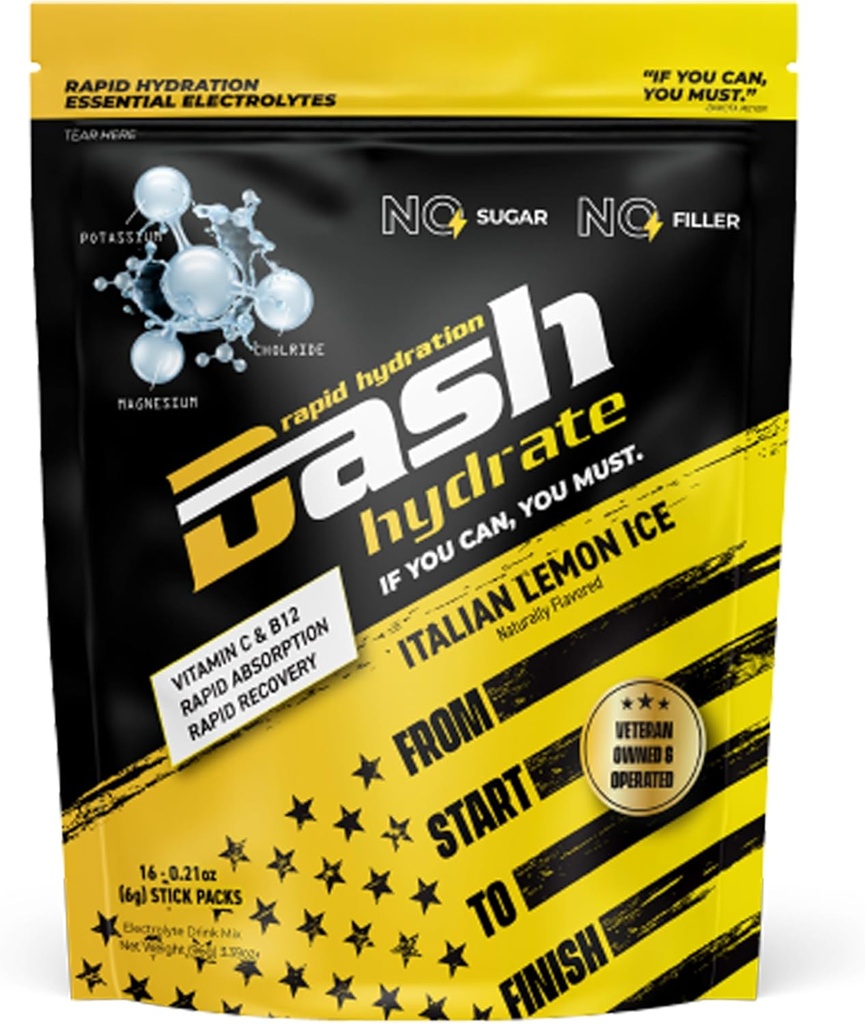 Hydratation rapide Electrolyte Drink Mix Packets: Absorption rapide et récupération sans sucre: Activer l'énergie – Détoxifier - Support: 16 ct